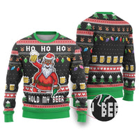 Ho Ho Ho Hold My Beer Santa African Ugly Christmas Sweater Laugh With Beer On Christmas - Wonder Print Shop