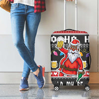 Ho Ho Ho Hold My Beer Santa African Luggage Cover Laugh With Beer On Christmas - Wonder Print Shop