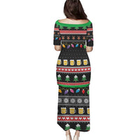 Ho Ho Ho Hold My Beer Santa African Puletasi Laugh With Beer On Christmas - Wonder Print Shop