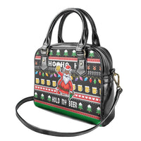 Ho Ho Ho Hold My Beer Santa African Shoulder Handbag Laugh With Beer On Christmas