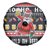 Ho Ho Ho Hold My Beer Santa African Spare Tire Cover Laugh With Beer On Christmas - Wonder Print Shop