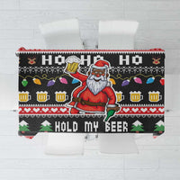 Ho Ho Ho Hold My Beer Santa African Tablecloth Laugh With Beer On Christmas - Wonder Print Shop