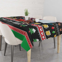 Ho Ho Ho Hold My Beer Santa African Tablecloth Laugh With Beer On Christmas - Wonder Print Shop