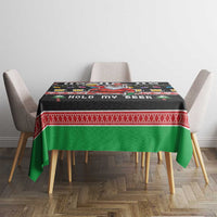Ho Ho Ho Hold My Beer Santa African Tablecloth Laugh With Beer On Christmas - Wonder Print Shop