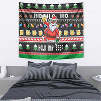 Ho Ho Ho Hold My Beer Santa African Tapestry Laugh With Beer On Christmas - Wonder Print Shop