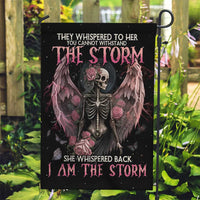 I Am The Storm Skeleton Roses Wings Garden Flag Skull Art - Wonder Print Shop