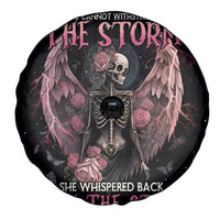 I Am The Storm Skeleton Roses Wings Spare Tire Cover Skull Art - Wonder Print Shop