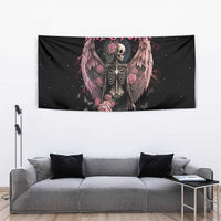 I Am The Storm Skeleton Roses Wings Tapestry Skull Art - Wonder Print Shop