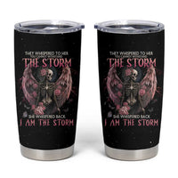 I Am The Storm Skeleton Roses Wings Tumbler Cup Skull Art - Wonder Print Shop