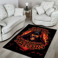Not Everyone Likes Me Skull Reaper Area Rug - Wonder Print Shop