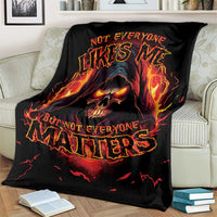 Not Everyone Likes Me Skull Reaper Blanket