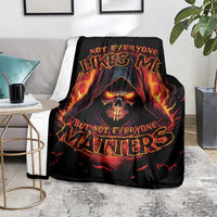 Not Everyone Likes Me Skull Reaper Blanket