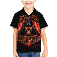 Not Everyone Likes Me Skull Reaper Family Matching Mermaid Dress and Hawaiian Shirt - Wonder Print Shop