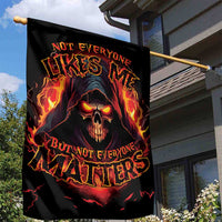 Not Everyone Likes Me Skull Reaper Garden Flag - Wonder Print Shop
