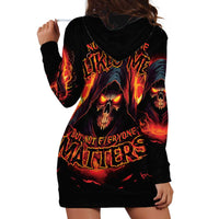 Not Everyone Likes Me Skull Reaper Hoodie Dress - Wonder Print Shop