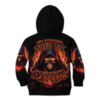 Not Everyone Likes Me Skull Reaper Kid Hoodie - Wonder Print Shop