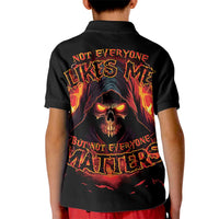 Not Everyone Likes Me Skull Reaper Kid Polo Shirt - Wonder Print Shop