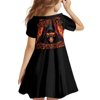 Not Everyone Likes Me Skull Reaper Kid Short Sleeve Dress - Wonder Print Shop