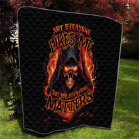 Not Everyone Likes Me Skull Reaper Quilt - Wonder Print Shop