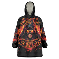 Not Everyone Likes Me Skull Reaper Wearable Blanket Hoodie - Wonder Print Shop