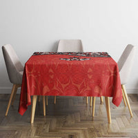 Canada Day Tablecloth Haida Maple Leaf Style Tattoo Red - Wonder Print Shop