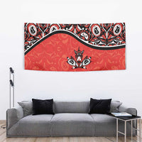 Canada Day Tapestry Haida Maple Leaf Style Tattoo Red - Wonder Print Shop