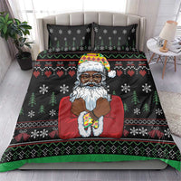 Santa Claus With African Traditional Costume Bedding Set Christmas - Wonder Print Shop