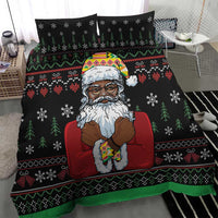 Santa Claus With African Traditional Costume Bedding Set Christmas - Wonder Print Shop