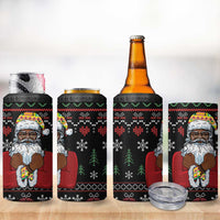 Santa Claus With African Traditional Costume 4 in 1 Can Cooler Tumbler Christmas - Wonder Print Shop