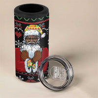 Santa Claus With African Traditional Costume 4 in 1 Can Cooler Tumbler Christmas - Wonder Print Shop