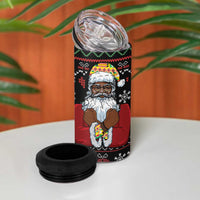 Santa Claus With African Traditional Costume 4 in 1 Can Cooler Tumbler Christmas - Wonder Print Shop