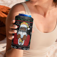 Santa Claus With African Traditional Costume 4 in 1 Can Cooler Tumbler Christmas - Wonder Print Shop