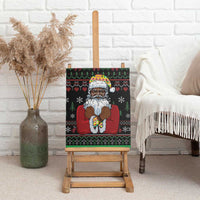 Santa Claus With African Traditional Costume Canvas Wall Art Christmas - Wonder Print Shop