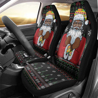 Santa Claus With African Traditional Costume Car Seat Cover Christmas - Wonder Print Shop