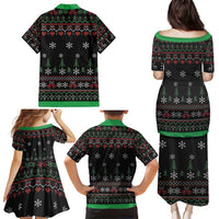Santa Claus With African Traditional Costume Family Matching Puletasi and Hawaiian Shirt Christmas - Wonder Print Shop