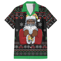 Santa Claus With African Traditional Costume Family Matching Puletasi and Hawaiian Shirt Christmas - Wonder Print Shop