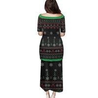 Santa Claus With African Traditional Costume Family Matching Puletasi and Hawaiian Shirt Christmas - Wonder Print Shop