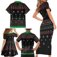 Santa Claus With African Traditional Costume Family Matching Short Sleeve Bodycon Dress and Hawaiian Shirt Christmas - Wonder Print Shop