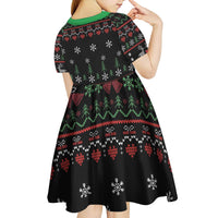 Santa Claus With African Traditional Costume Kid Short Sleeve Dress Christmas - Wonder Print Shop