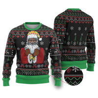 Santa Claus With African Traditional Costume Ugly Christmas Sweater Christmas - Wonder Print Shop