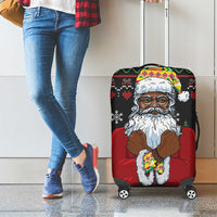 Santa Claus With African Traditional Costume Luggage Cover Christmas - Wonder Print Shop
