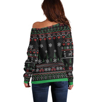 Santa Claus With African Traditional Costume Off Shoulder Sweater Christmas - Wonder Print Shop