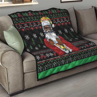 Santa Claus With African Traditional Costume Quilt Christmas - Wonder Print Shop