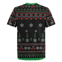 Santa Claus With African Traditional Costume Rugby Jersey Christmas - Wonder Print Shop