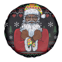 Santa Claus With African Traditional Costume Spare Tire Cover Christmas - Wonder Print Shop