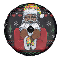 Santa Claus With African Traditional Costume Spare Tire Cover Christmas - Wonder Print Shop