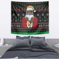 Santa Claus With African Traditional Costume Tapestry Christmas - Wonder Print Shop