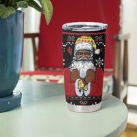 Santa Claus With African Traditional Costume Tumbler Cup Christmas - Wonder Print Shop