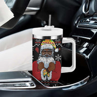 Santa Claus With African Traditional Costume Tumbler With Handle Christmas - Wonder Print Shop