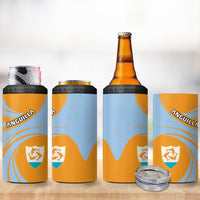 Anguilla 4 in 1 Can Cooler Tumbler Coat Of Arms Cricket Style - Wonder Print Shop